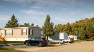 Northern Estates North Aspire Communities Row of Manufactured Homes