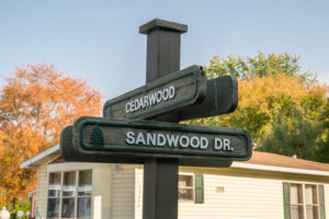 Woodland Estates Aspire Communities Street Intersection Signs