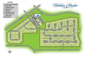 Map of Michigan trailer parks showcasing residential community layout with amenities and legend.